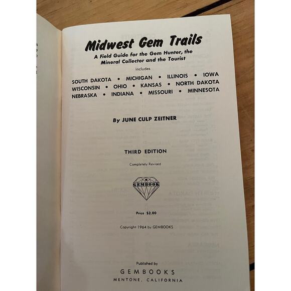 Midwest Gem Trails by June Culp Zeitner 1964 Third Edition - Picture 3 of 4